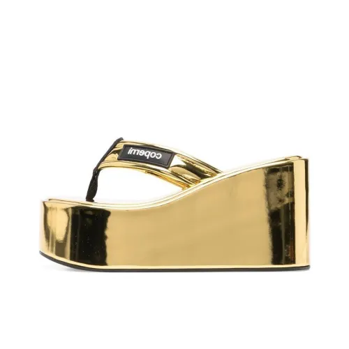 COPERNI Women's Branded Wedge Sandal 'Metallic Gold'