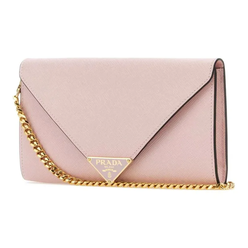 PRADA Leather Shoulder Bag Crossbody Bag Wallet Women's Pink-1