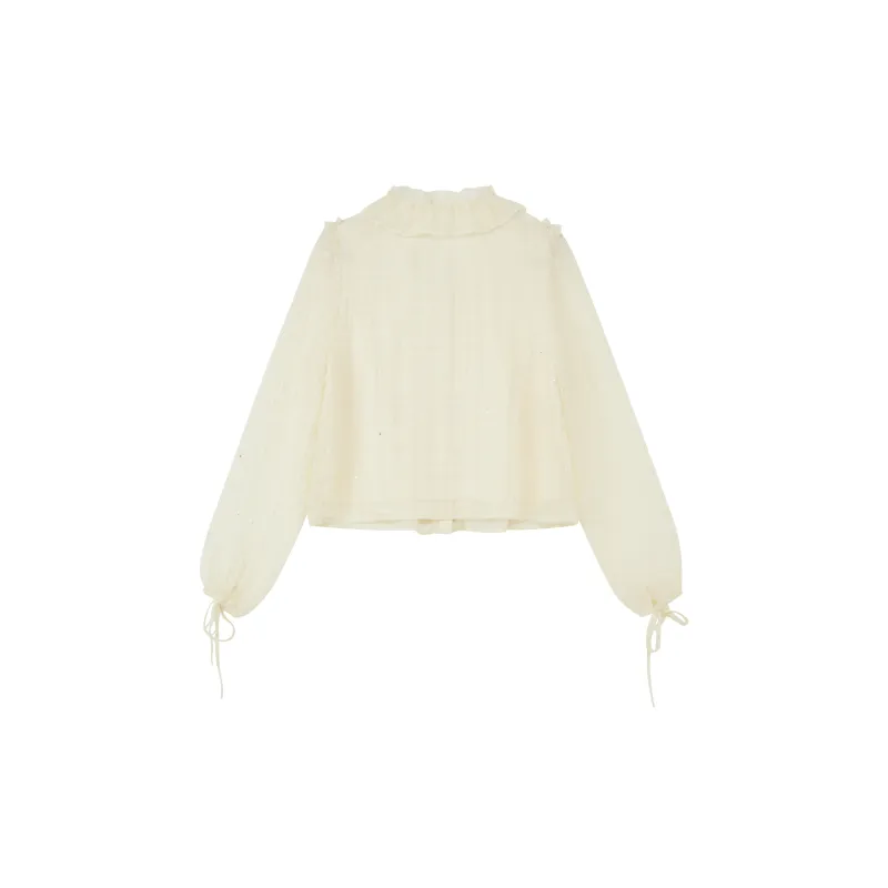 TORIGHT Chiffon Shirts Women's Apricot-1
