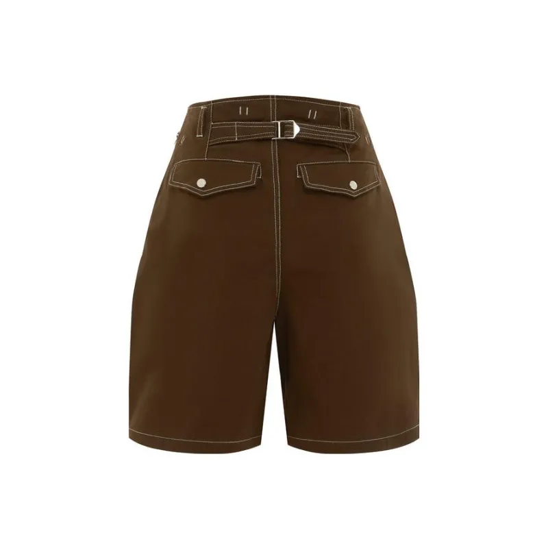 With Jean Cargo Shorts Women's Brown-1