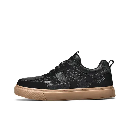 Jeep Casual Shoes Men Low-Top Black/Brown