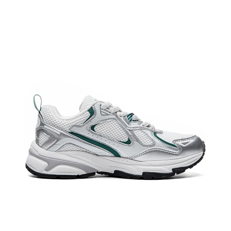 Kappa Wing Anti-Slip Wear-Resistant Breathable Lightweight Low-Top Running Shoes Unisex Gray White-1