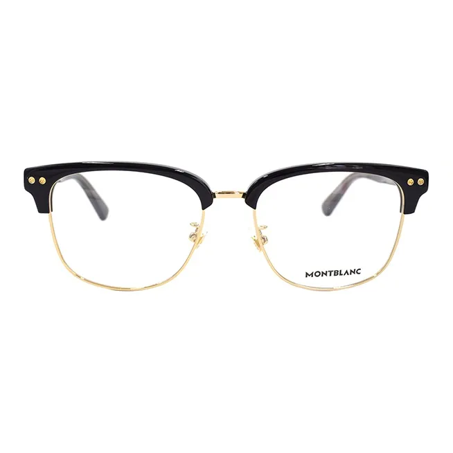 MONTBLANC Plate And Metal Browline Eyeglass Frames Men's-1