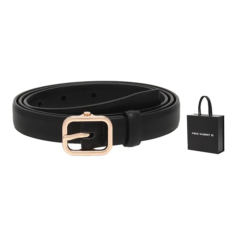 FREE RABBITⅡ New Arrival Decorative Hand Stitched Genuine Leather Leather Belts Women's 1.8cm-4