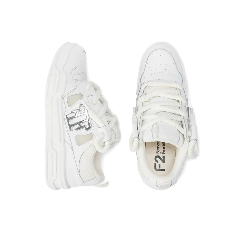 FERNANDA FRANKLIN Flying Fish Series Skateboard Shoes Men Low-Top White-4