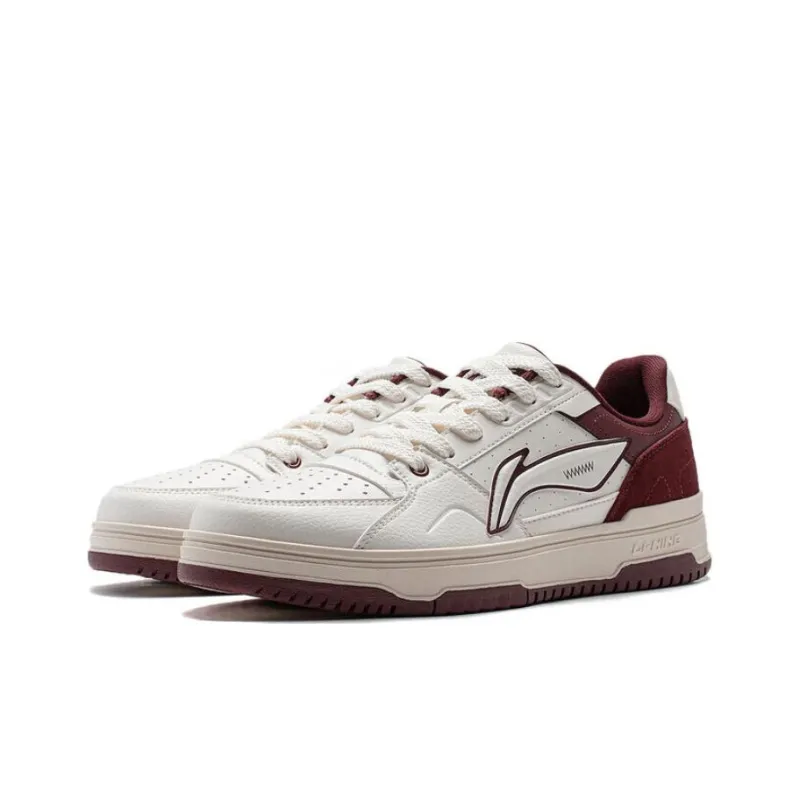 LiNing Tianji 2.0 Slip Resistant Low Top Skateboard Shoes Men's White Red-2