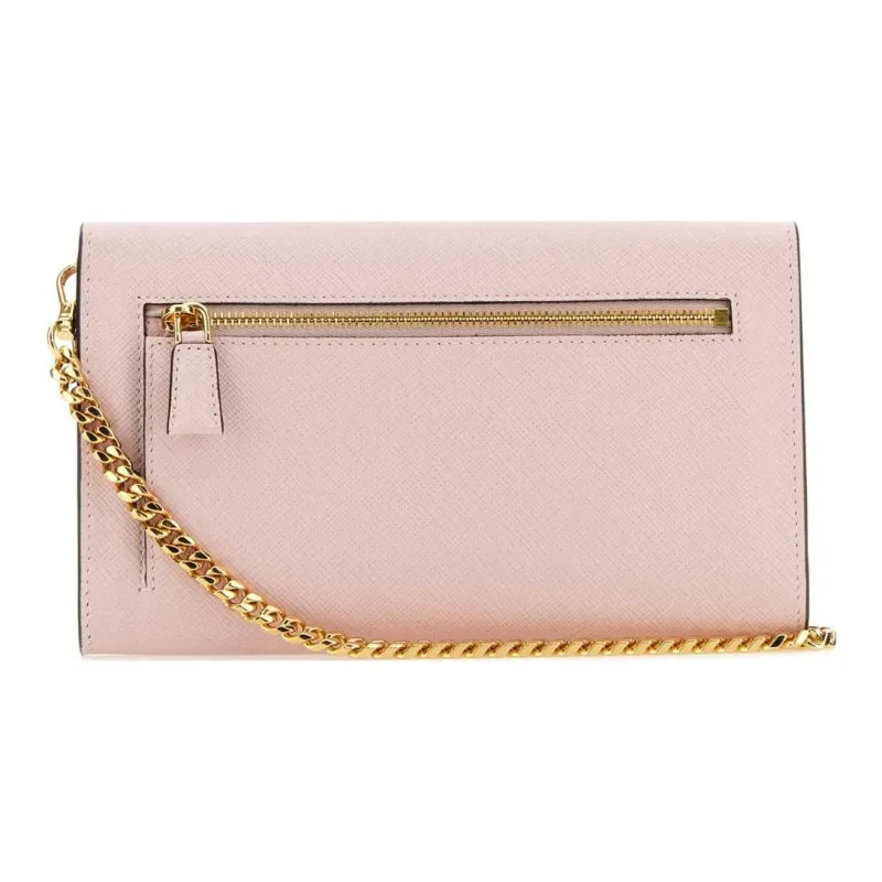 PRADA Leather Shoulder Bag Crossbody Bag Wallet Women's Pink-2