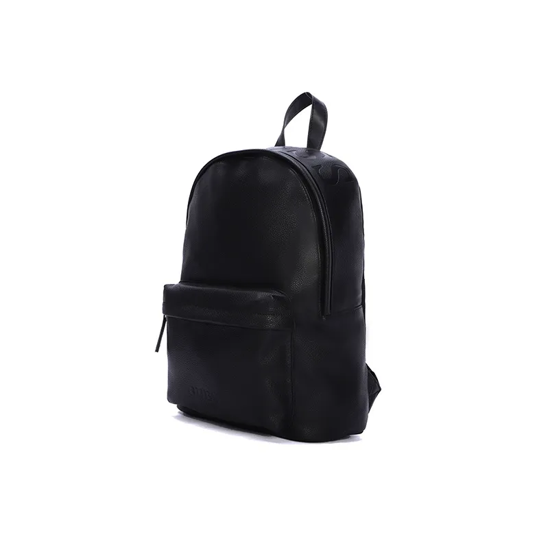 GUESS Synthetic Leather Large Capacity Leather Backpack Travel Backpack Computer Backpacks Regular Unisex Black-1