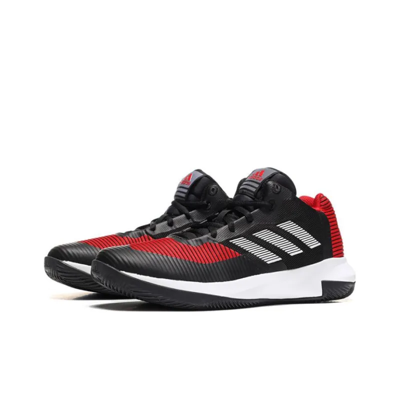 Adidas D Rose Lethality Cushioning Wear-Resistant Low-Top Basketball Shoes Unisex Black Red-2