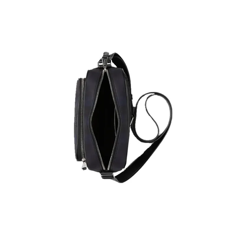 Burberry Paddy Leather Trim Shoulder Bag Crossbody Bag Men's Marine Blue-3