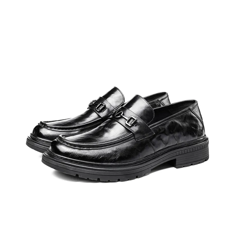 LAORENTOU Dress Shoes Men Low Top Black/Brown-2