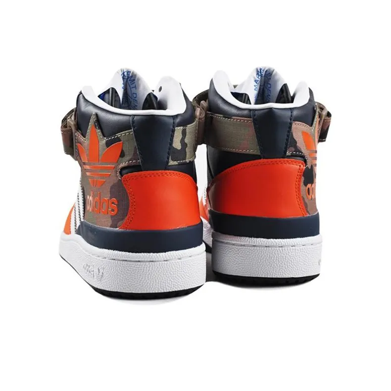 Adidas Originals FORUM Mid Rs Xi Wear-Resistant Mid-Top Skateboard Shoes Men's Black Orange-2