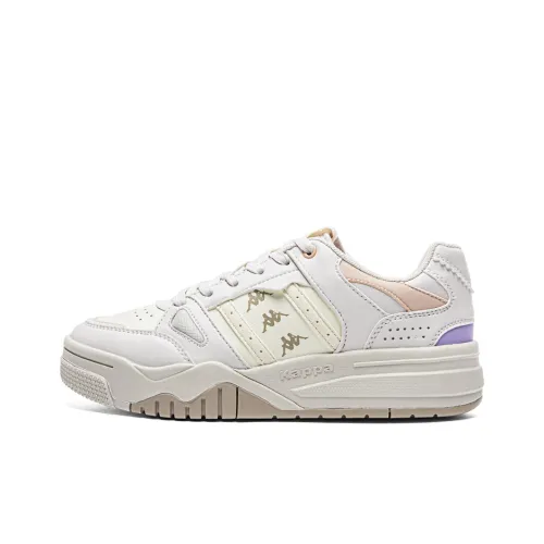 Kappa Low Top Skateboard Shoes Women's Beige Yellow Pink