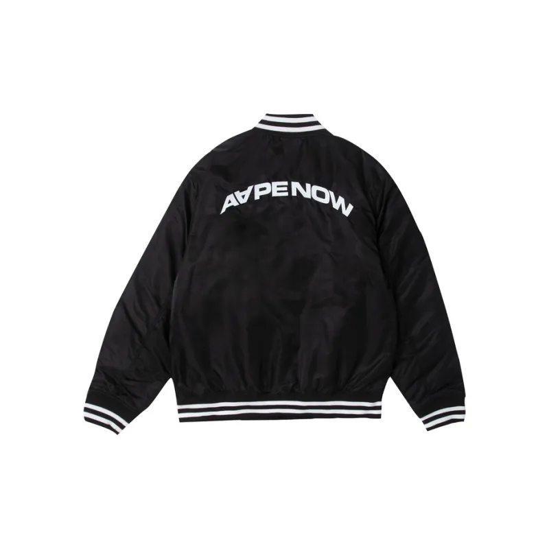 Aape By *A Bathing APE® Logo print Baseball collar Bomber Jacket-1