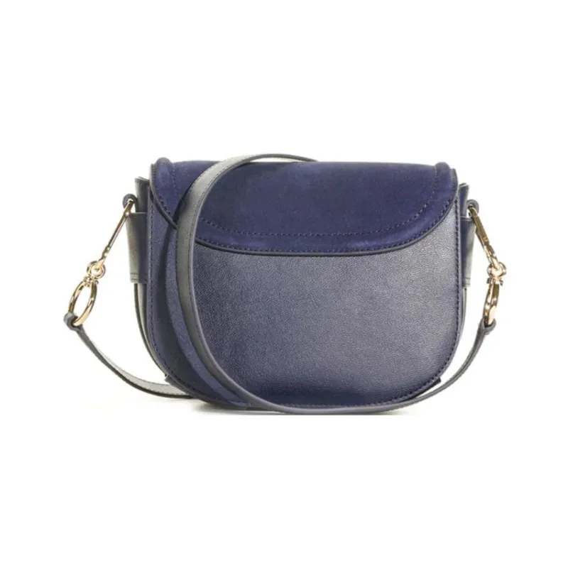 See By Chloe Suede With Fine Grain Cow Leather Shoulder Bag, Crossbody Bag Regular Women's Blue-2