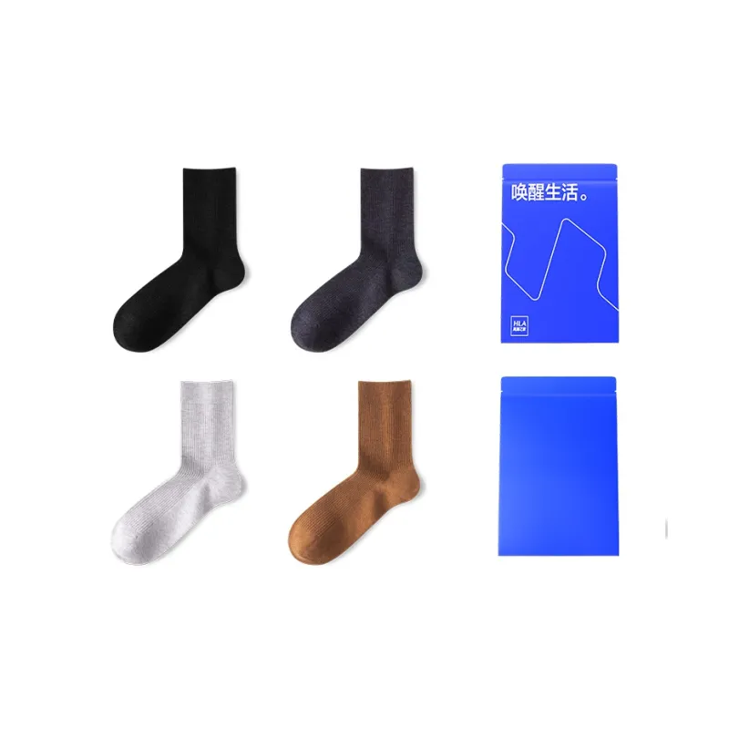 HLA Mid Calf Socks Men's 4 Pack-9