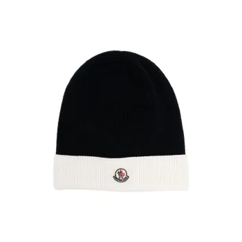 Moncler Enfant Logo patch Knitted Cotton Beanie