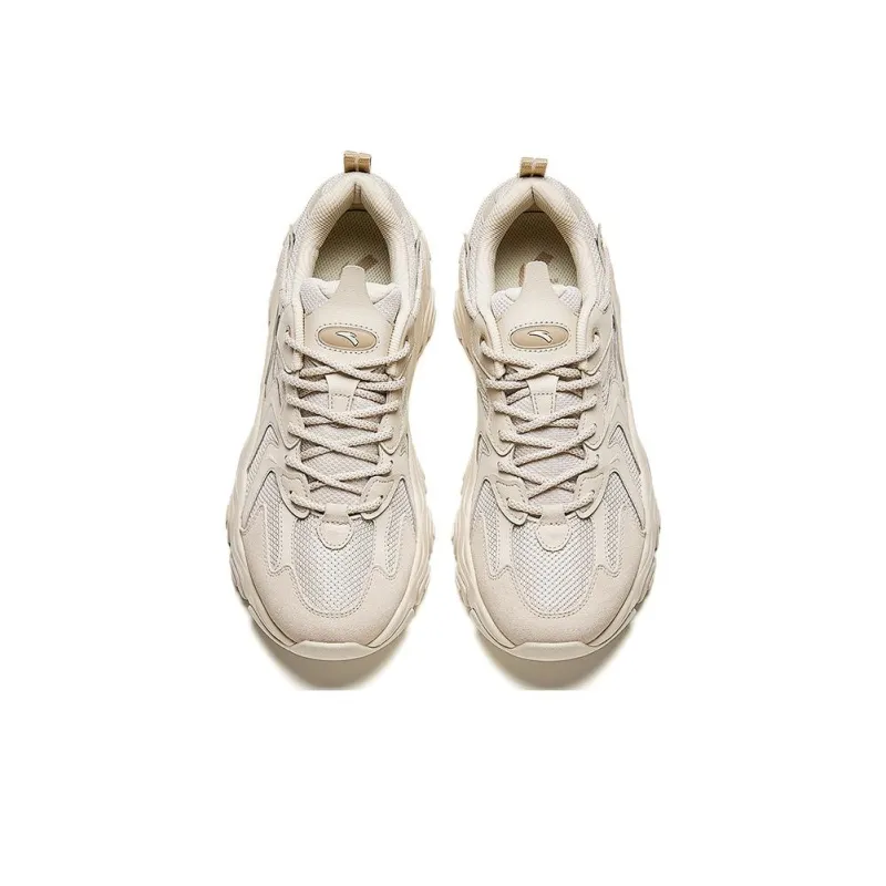 Anta Starry Sea Breathable Low Top Casual Shoes Men's Beige-2