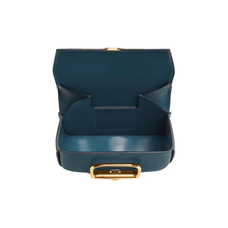 HERMES DellaDella Cavalleria Epsom Calfskin Shoulder Bag Crossbody Bag Mini Women's 7PBleu De Prusse Prussian Blue-4