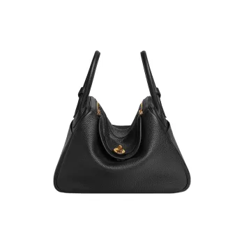 HERMES Lindy Clemence Bullock Leather Handbag, Shoulder Bag Women's