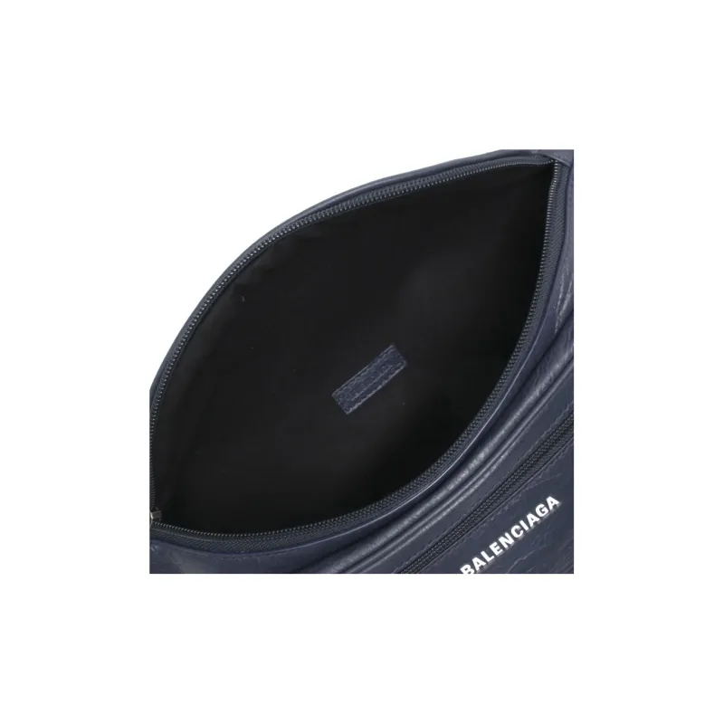 Balenciaga Sheepskin Fanny Pack Men's Dark Blue-3