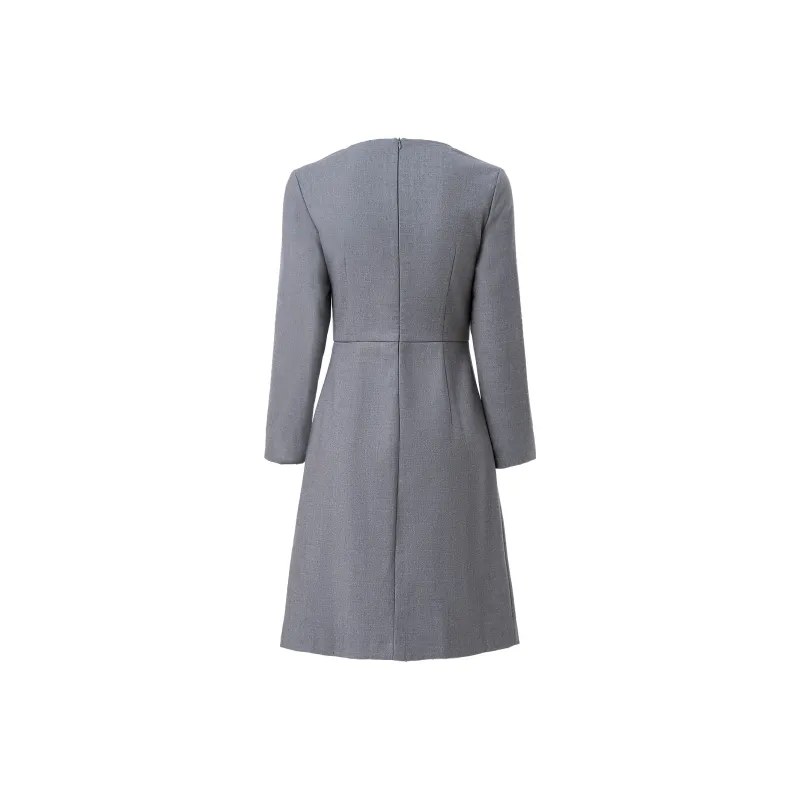 CYANINE SEA Long-Sleeved Dresses Women's Gray-1