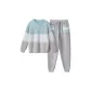 [Men's Crew Neck]Black & Gray Multicolor