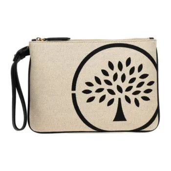 Mulberry Tree-print Canvas Makeup Bag