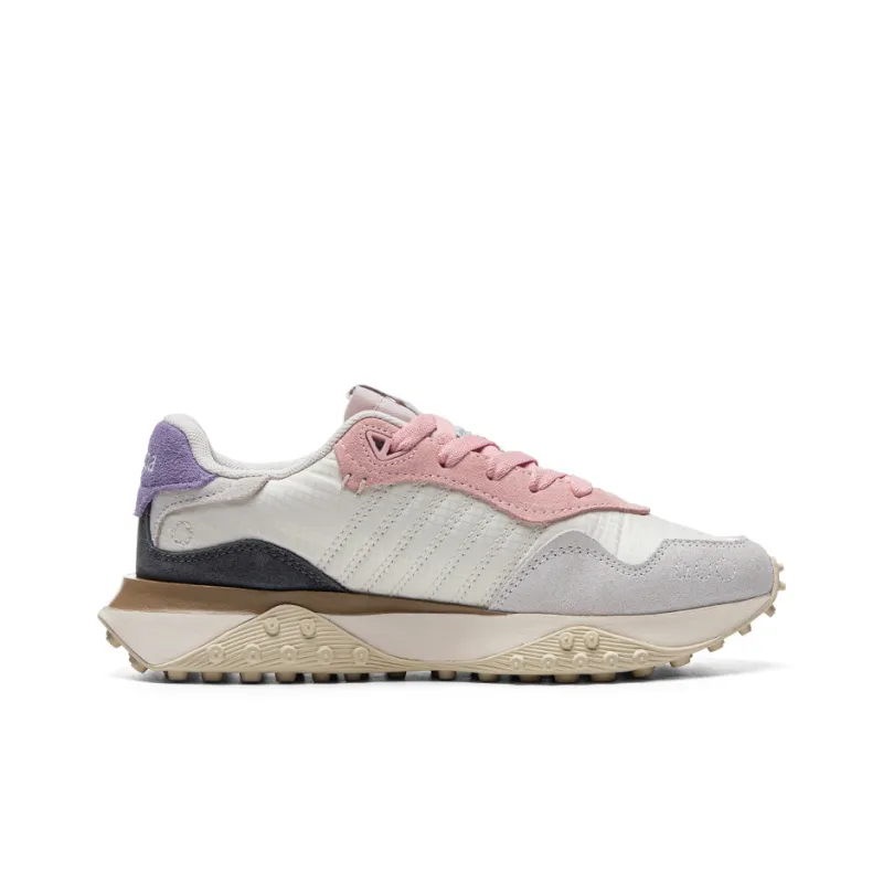 Kappa Chunky Sneakers Women's Low Top White Gray Purple Pink-3