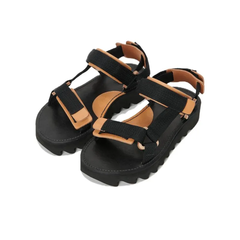Hender Scheme Webb Beach Sandals Men's Black Brown-2