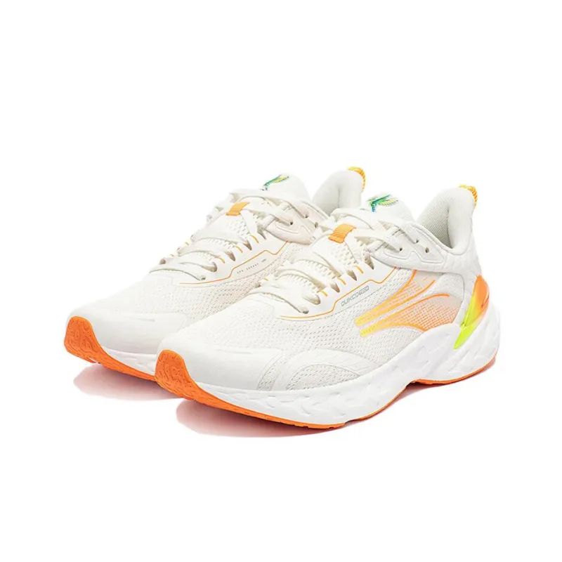 361° Popping Foam 3 Cushioning Anti Slip And Wear Resistant Low Top Running Shoes Men's White Orange-2