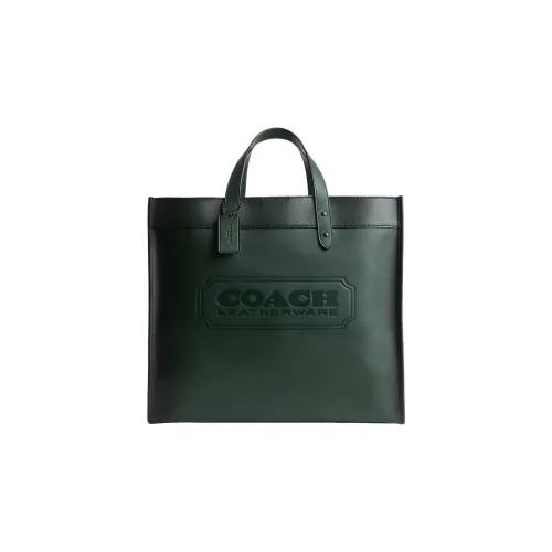 COACH Field Glove Tanning Tote Bag Shopping Bag Shoulder Bag Crossbody Bag Handbag Large Size Men's Green