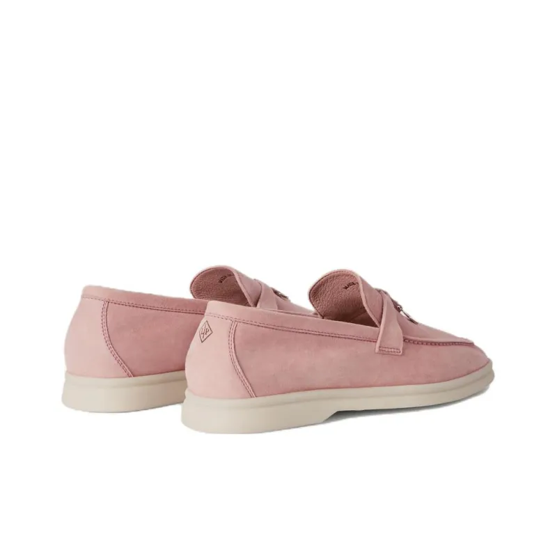 Loro Piana Summer Charms Walk Casual Single Shoes Women's Pink-3