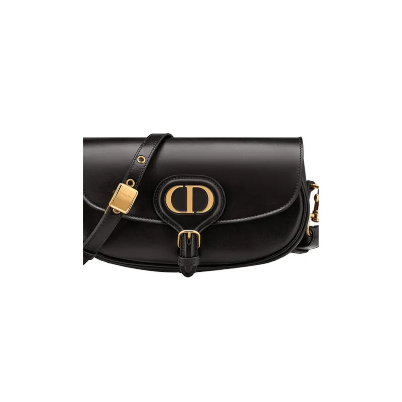 DIOR Bobby Smooth Cow Leather Crescent Bag, Handbag, Shoulder Bag, Crossbody Bag Regular Women's Black-5