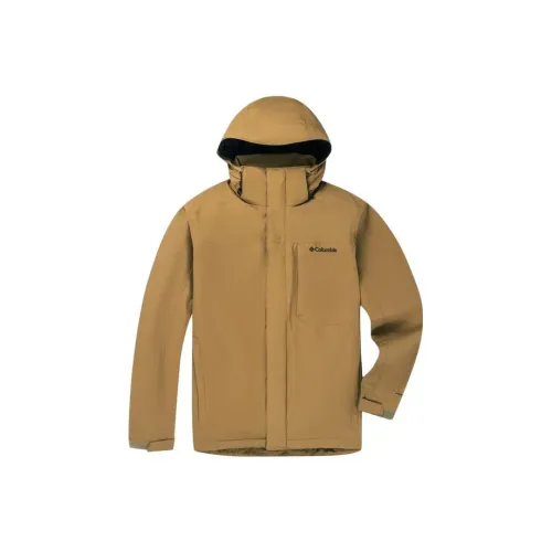 Columbia Windbreaker Jackets Men Brown