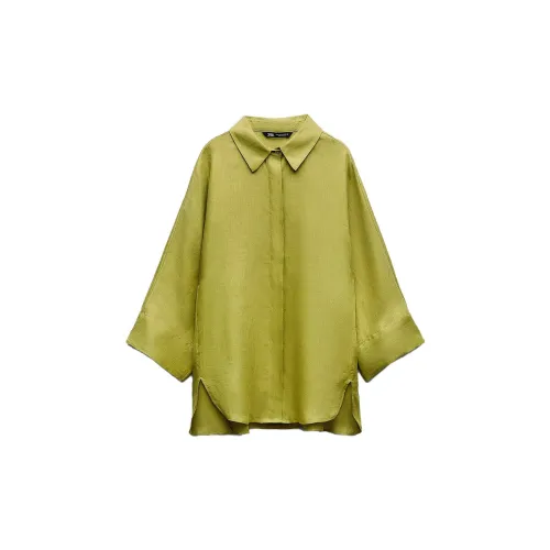 ZARA Shirts Women's Olive Green