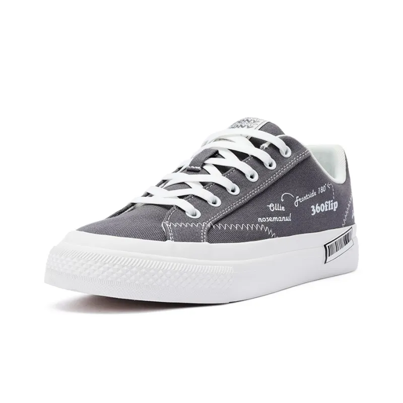 PONY Winner Wrapping Anti Slip Shock Absorbing And Wear Resistant Low Top Skateboard Shoes Unisex Gray-1