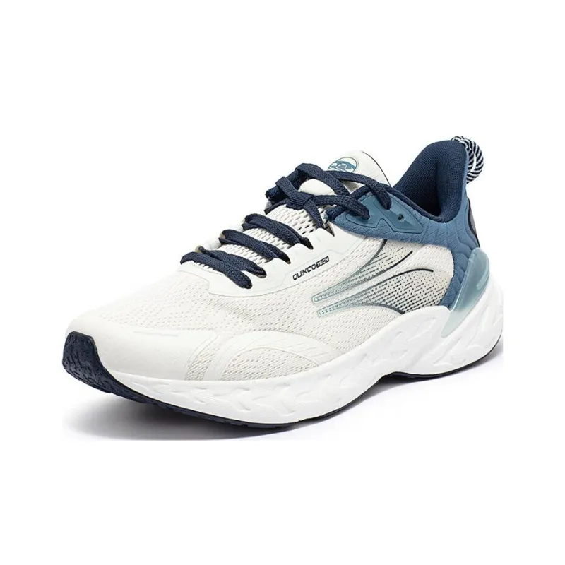 361° Popping Foam 3 Cushioning Anti Slip And Wear Resistant Low Top Running Shoes Men's White Blue-1