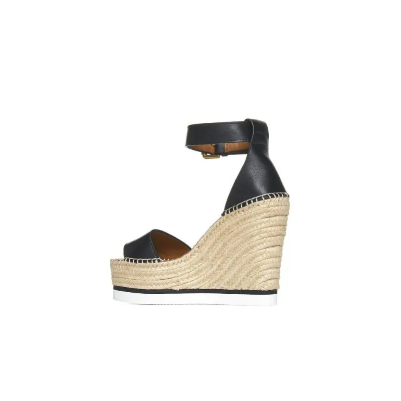 See By Chloé Glyn Leather Flat Espadrilles-3