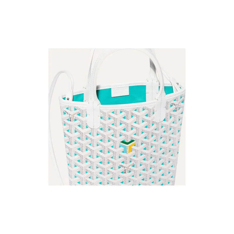 GOYARD Claire Voie Poitier Mini Vertical Bag White/Blue-2