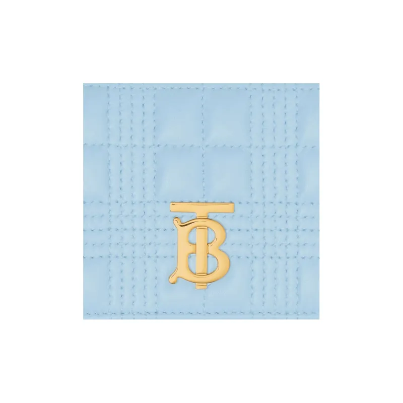 Burberry Lola Lola Bag Lambskin Wallet Small Size Women's Light Blue-4