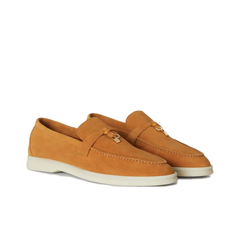 Loro Piana Summer Charms Walk Casual Single Shoes Women's KianTi Cork Color-2
