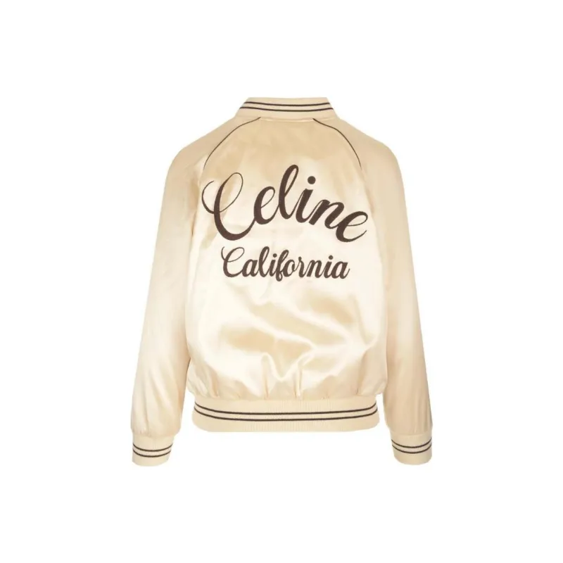 CELINE Souvenir Teddy Jacket In Flowing Satin-1