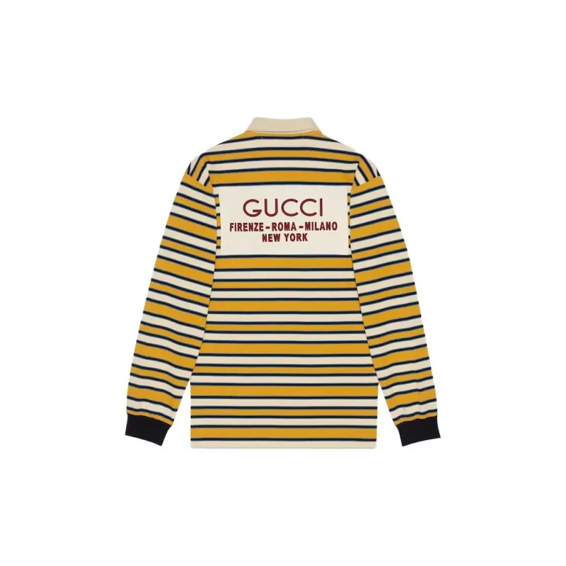 GUCCI Striped Polo With Patch-1