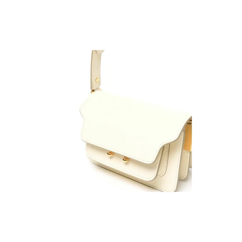 MARNI Trunk Calfskin Crossbody Bag, Shoulder Bag Kids' Light Beige-2