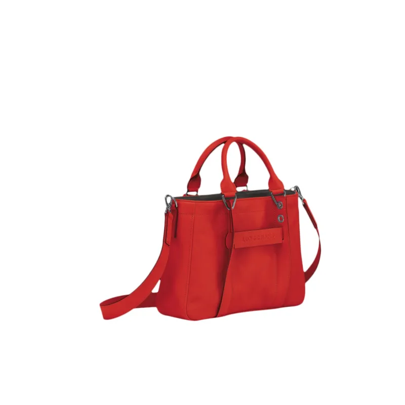 LONGCHAMP Calfskin Tote Bag, Shopping Bag, Shoulder Bag, Crossbody Bag, Handbag Small Size Women's Bright Red-2