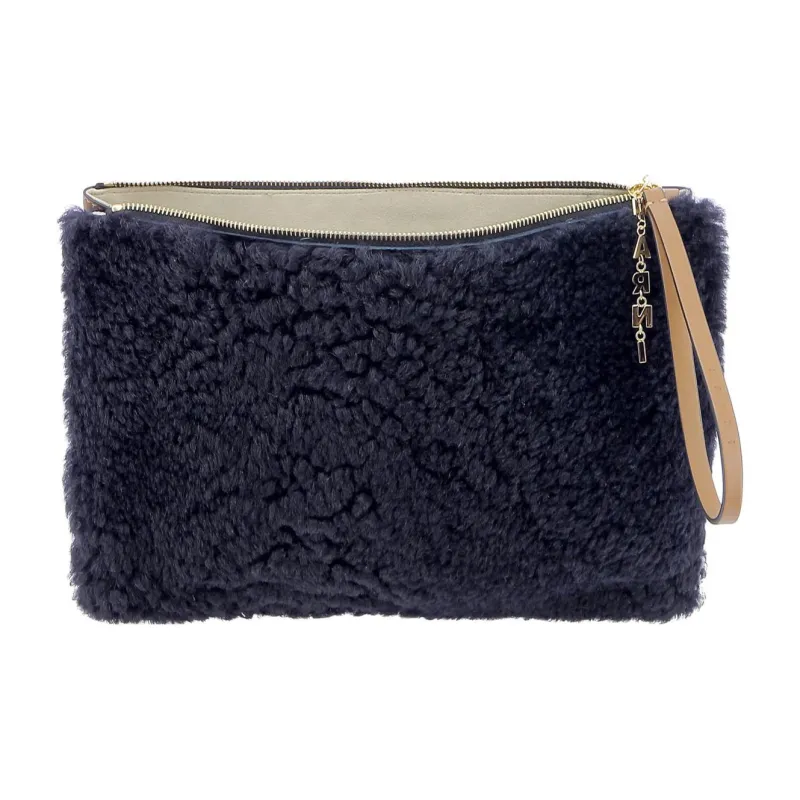MARNI Shearling Clutch Regular Women's Blue-3