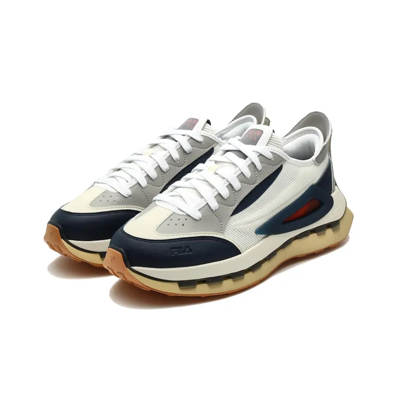 FILA KM Slip-Resistant Low-Top Casual Shoes Men's Antique White Color-1