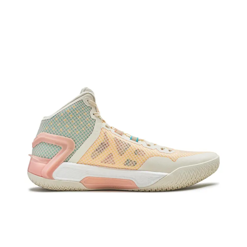LINING Liren 4 Basketball Shoes Men Mid Top Neon Milk Yellow/Light Antique Yellow/Ice Cool Blue-1
