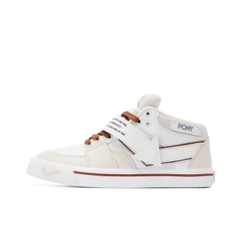 PONY Atop Wrapping Anti-Slip Shock-Absorbing And Wear-Resistant Low-Top Skateboard Shoes Unisex Ecru